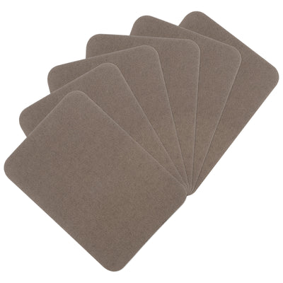Harfington 6Pcs Iron on Patches for Clothing Repair 3"x4-1/4" Fabric Patch Cotton Taupe