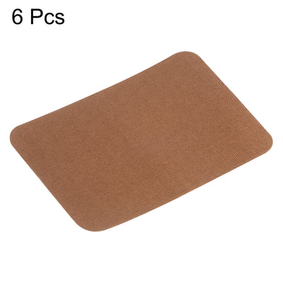 Harfington 6Pcs Iron on Patches for Clothing Repair 3"x4-1/4" Fabric Patch Cotton Brown