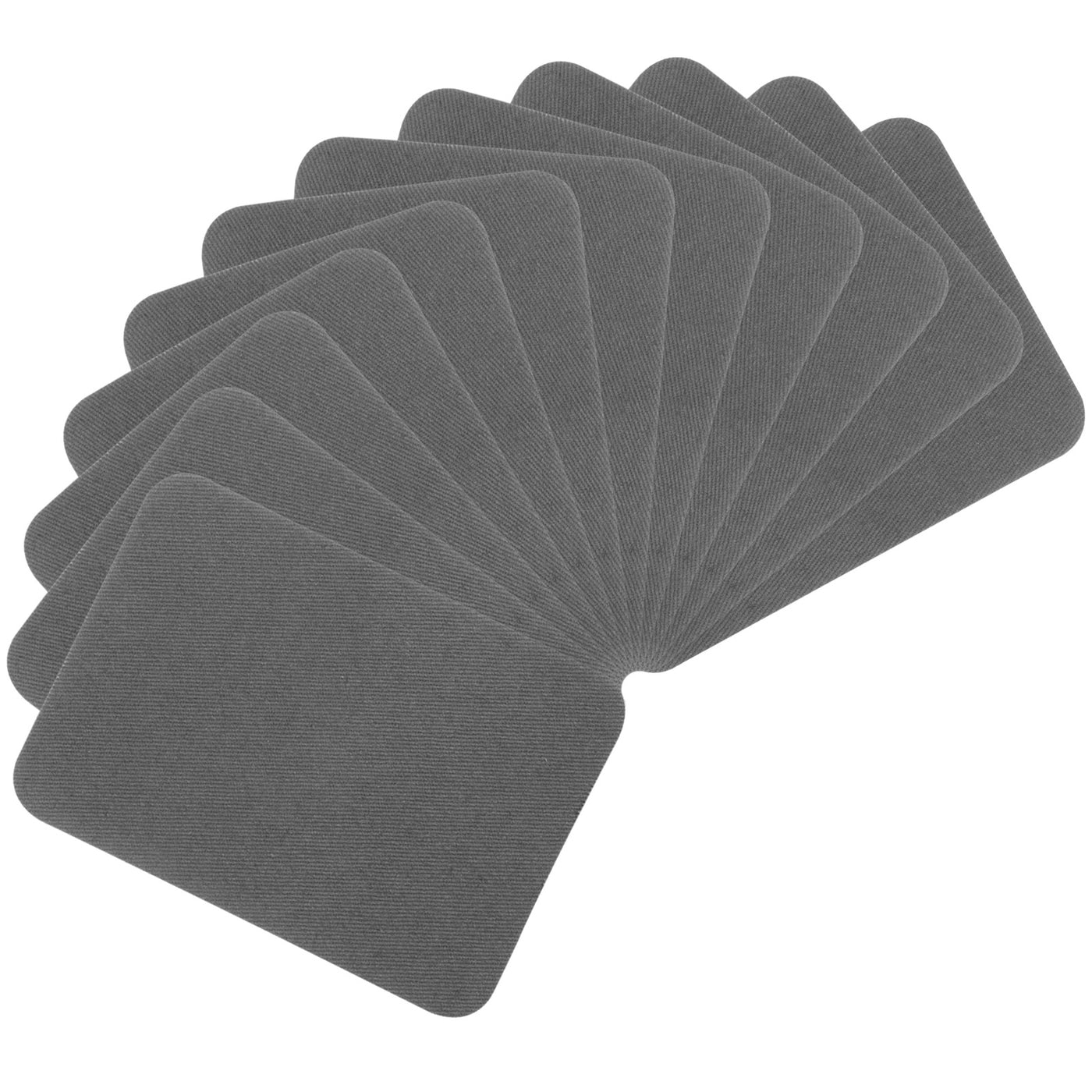 Harfington 12Pcs Iron on Patches for Clothing Repair 3"x4-1/4" Fabric Patch Dark Grey