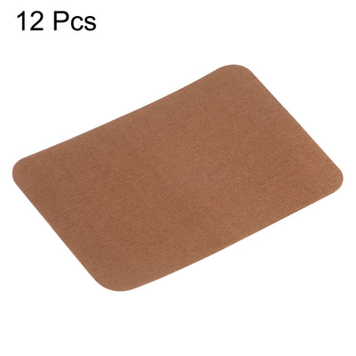Harfington 12Pcs Iron on Patches for Clothing Repair 3"x4-1/4" Fabric Patch Cotton Brown