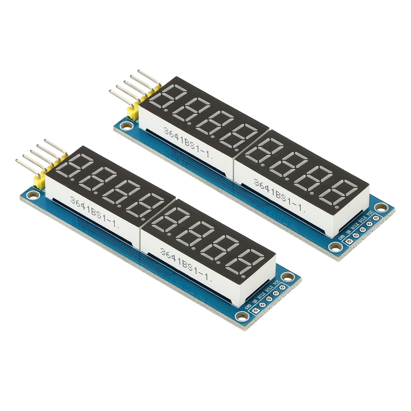 Harfington 0.36" 8 Digit LED Display Module, 2 Pcs 3.5-5V 7 Segment Common Anode LED Display Digital Tube for Electronic Driver Board 2.8 x 0.9 x 0.4 Inch, Red