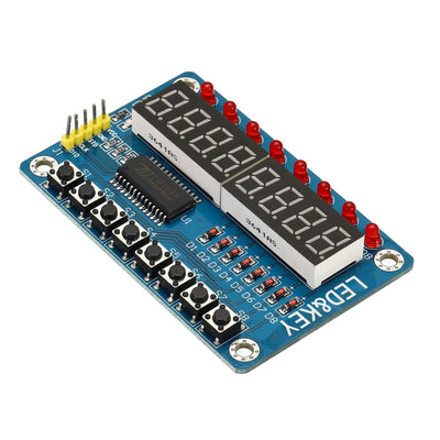 Harfington 0.36" 8 Digit LED Display Module, 3.5-5V 7 Segment Common Cathode LED Display Digital Tube for Electronic Driver Board 3 x 2 x 0.4 Inch, Red