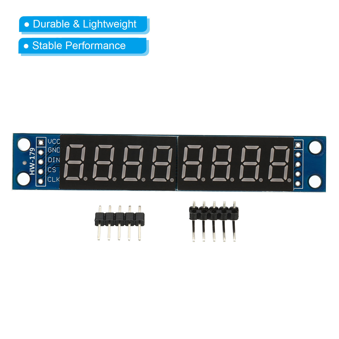 Harfington 0.36" 8 Digit LED Display Module, 2 Pcs 3.5-5V 7 Segment Common Cathode LED Display Digital Tube for Electronic Driver Board 3.2 x 0.6 x 0.5 Inch, Red