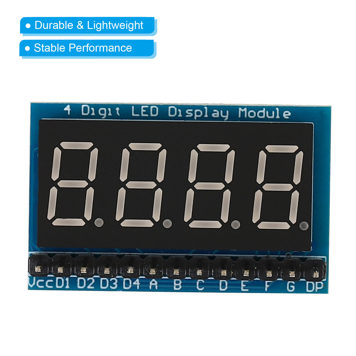 Harfington 0.36" 4 Digit LED Display Module, 3.5-5V 7 Segment Common Anode LED Display Digital Tube for Electronic Driver Board 1.3 x 0.8 x 0.4 Inch, Red