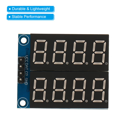 Harfington 0.36" 8 Digit LED Display Module, 5V 7 Segment Common Anode LED Display Digital Tube for Electronic Driver Board 1.4 x 1.1 x 0.4 Inch, Red