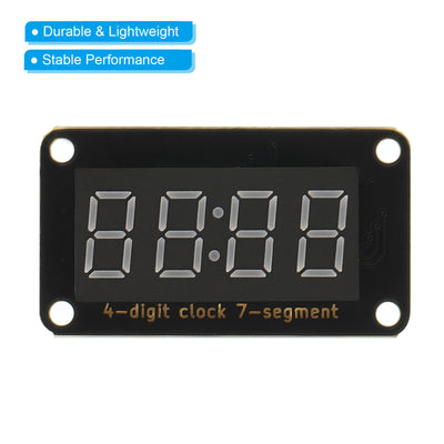 Harfington 0.36" 4 Digit LED Display Module, 5V Common Anode LED Display Digital Tube with 4 Pin Wires for Electronic Driver Board 1.6 x 0.9 x 0.6 Inch Red