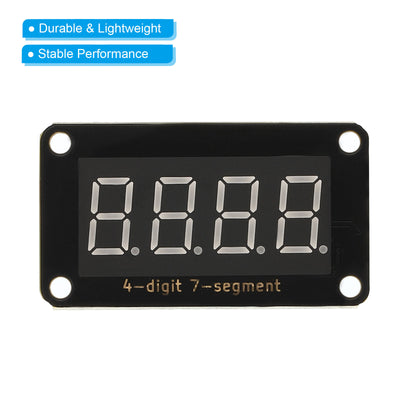 Harfington 0.36" 4 Digit LED Display Module, 5V 7 Segment Common Cathode LED Display Digital Tube for Electronic Driver Board 1.6 x 0.9 x 0.6Inch, Red