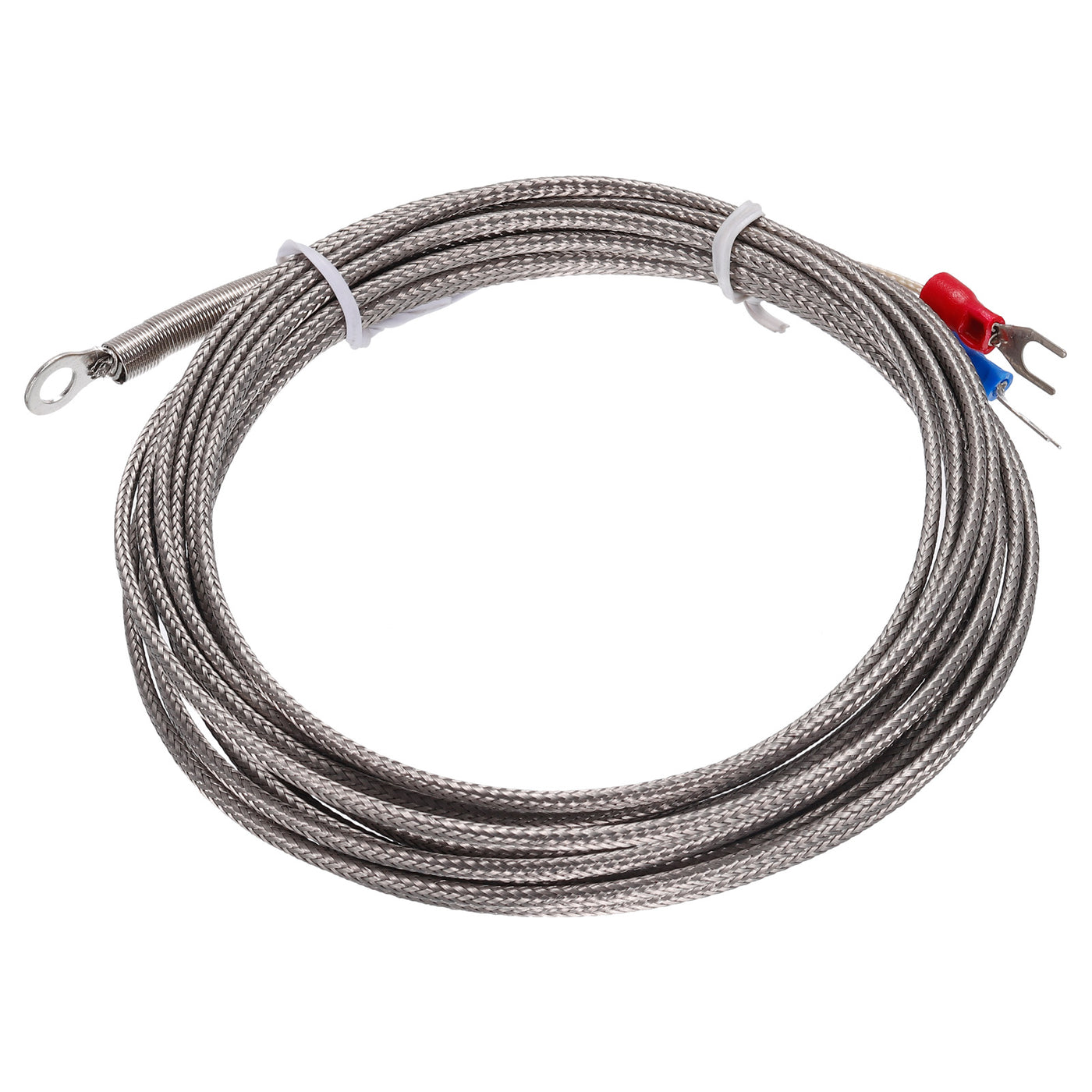 Harfington K Type Thermocouple Temperature Sensor PT100 5mm Ring High Temperature Probe 13ft Wire 0 to 600°C(32 to 1112°F) Stainless Steel