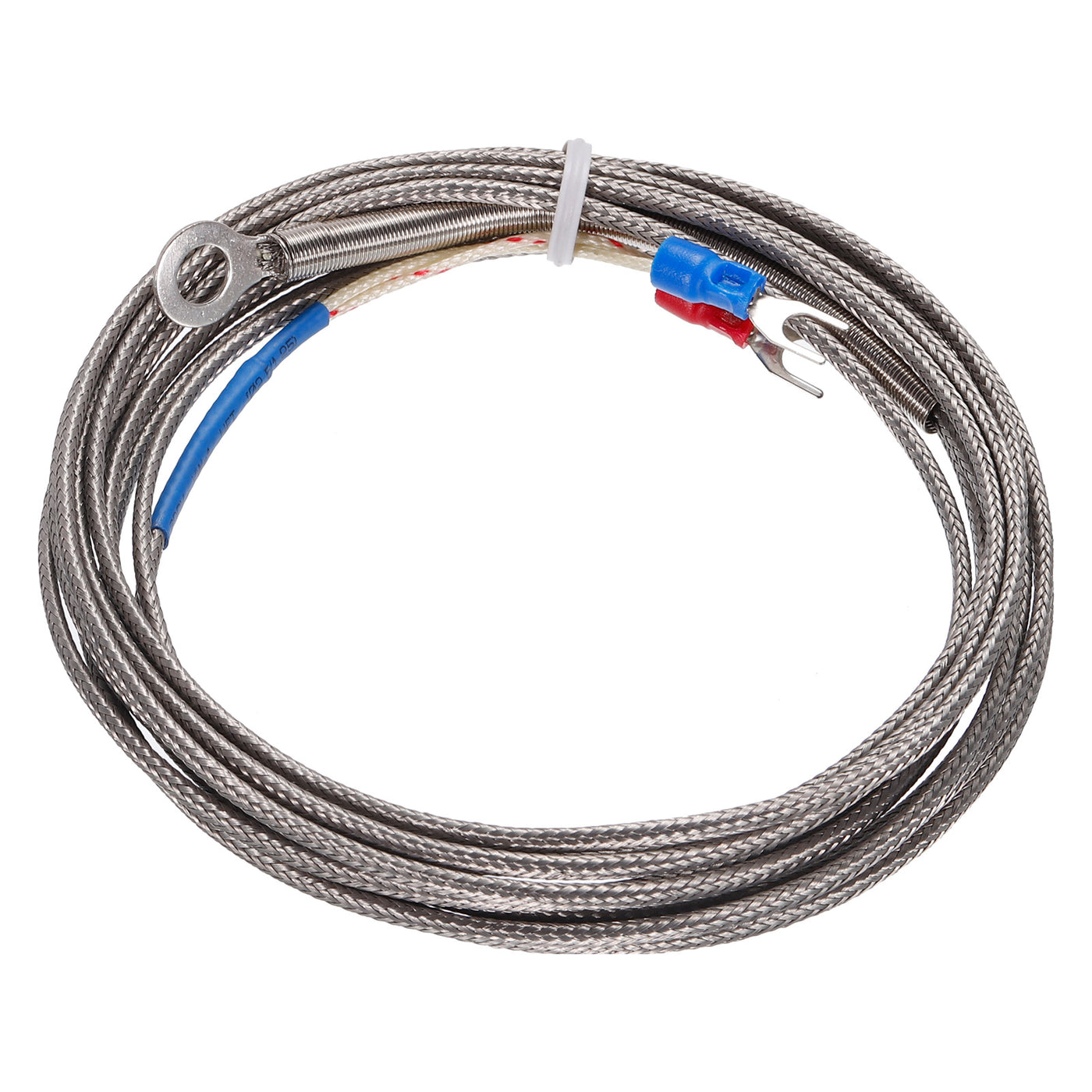 Harfington K Type Thermocouple Temperature Sensor PT100 6mm Ring High Temperature Probe 10ft Wire 0 to 600°C(32 to 1112°F) Stainless Steel