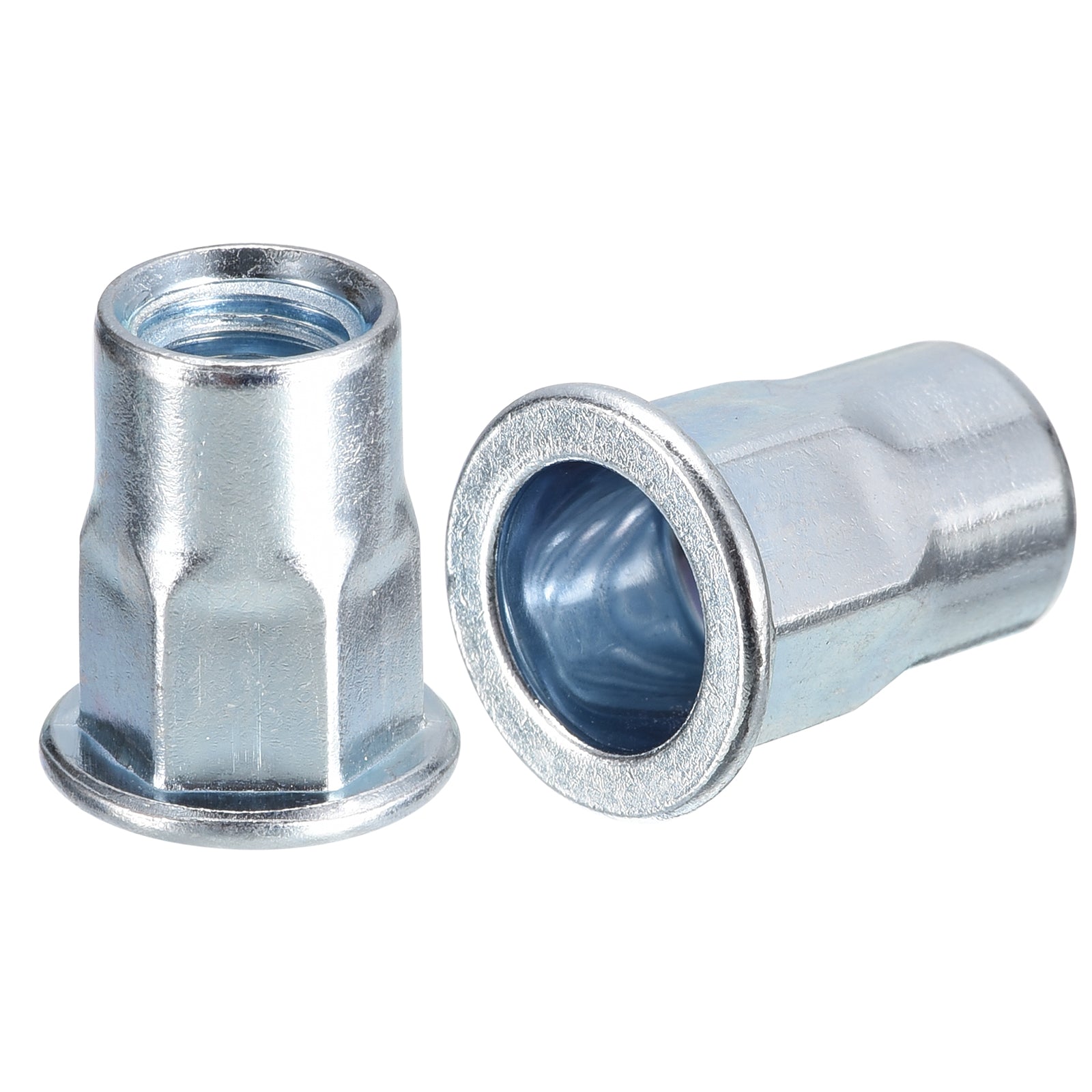 Uxcell 5/16-18 Half Hex Body Rivet Nut, 60pcs Carbon Steel Flat Head ...