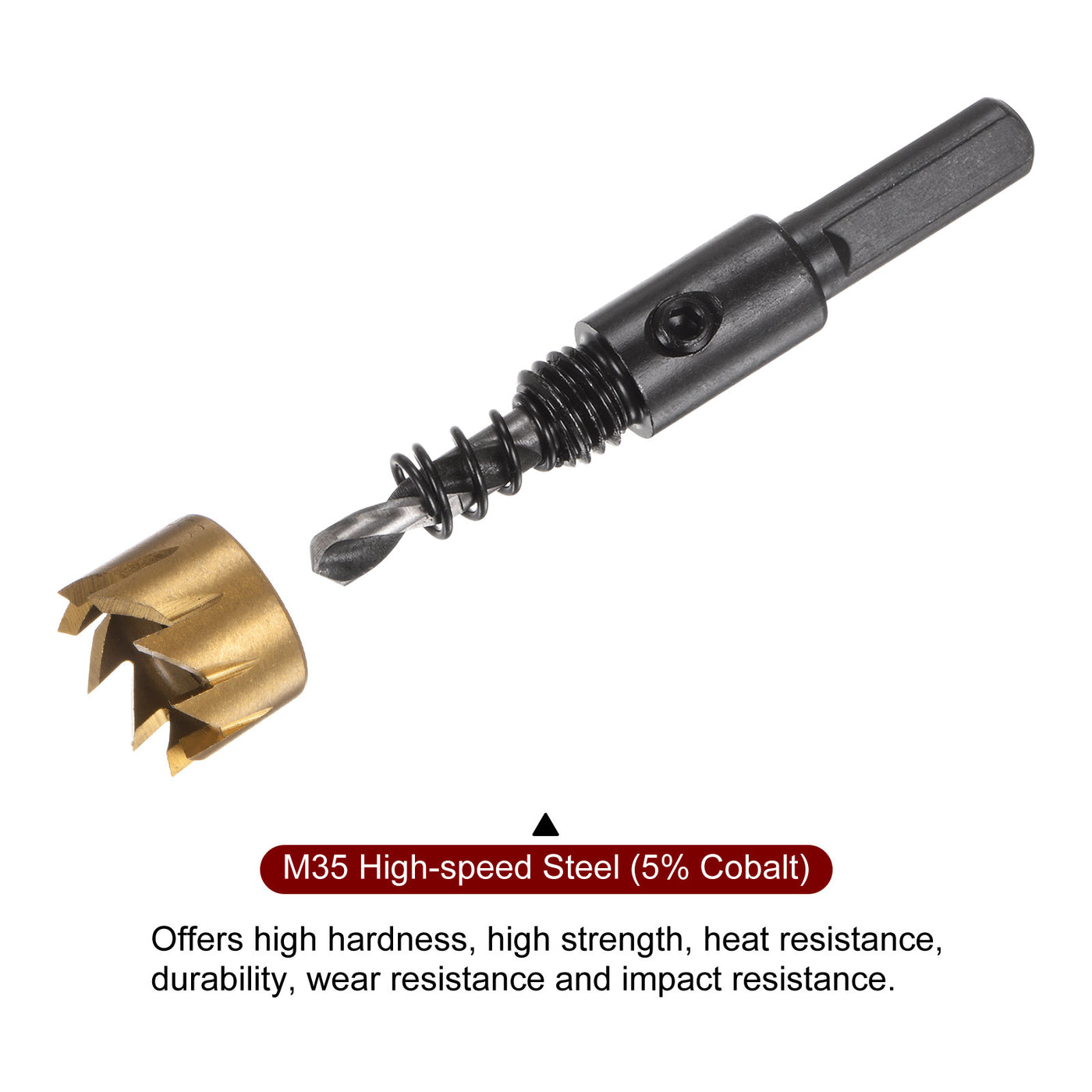 Harfington 18mm M35 HSS (High Speed Steel) Hole Saw Drill Bit for Stainless Steel Alloy