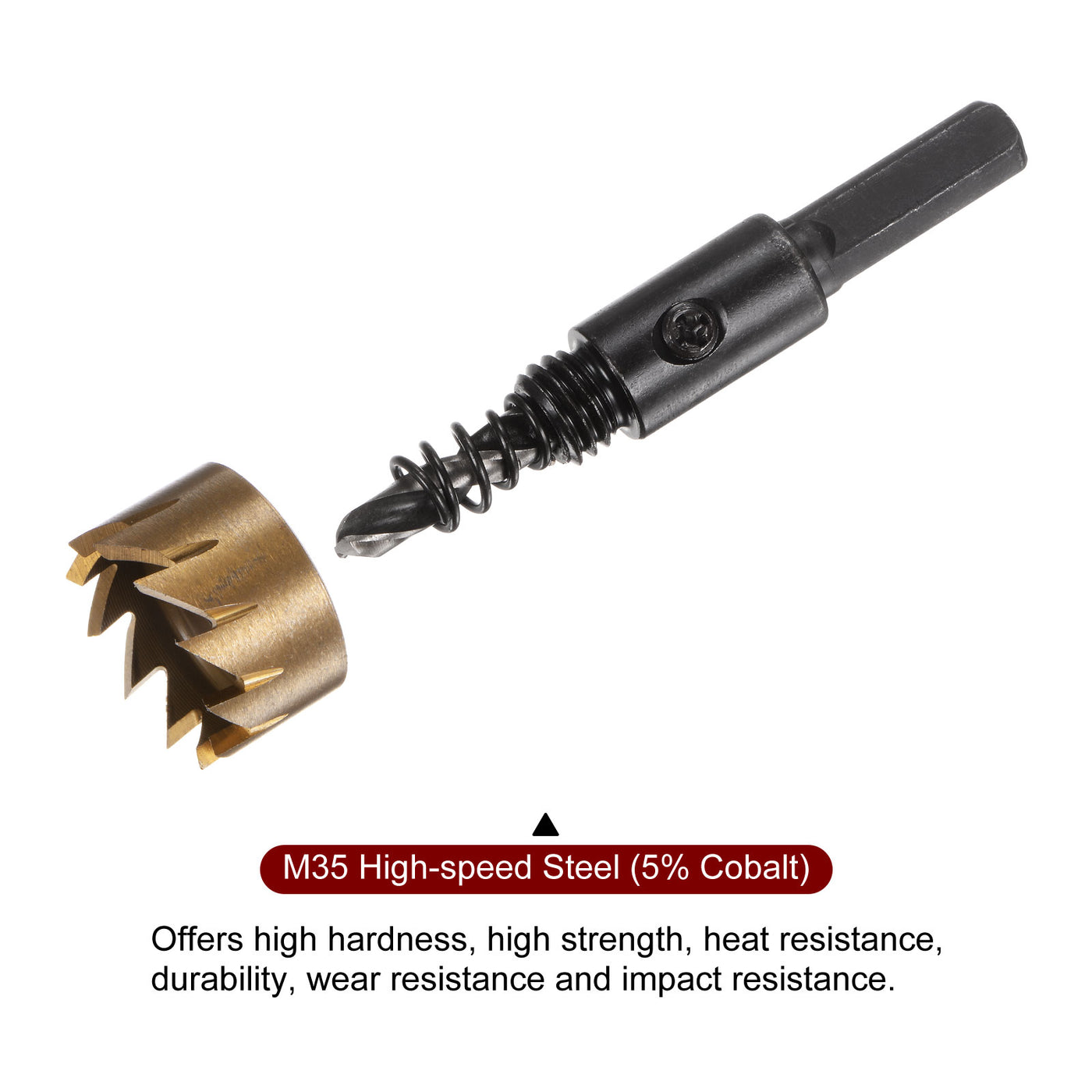 Harfington 22.5mm M35 HSS (High Speed Steel) Hole Saw Drill Bit for Stainless Steel Alloy