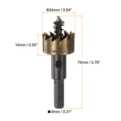 Harfington 24mm M35 HSS (High Speed Steel) Hole Saw Drill Bit for Stainless Steel Alloy