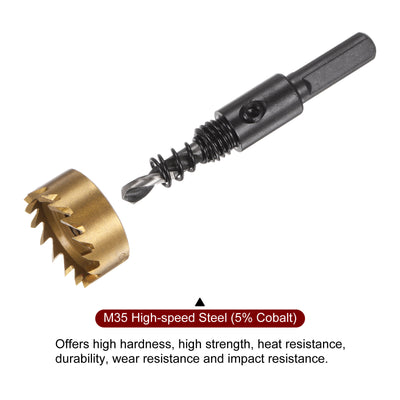 Harfington 26mm M35 HSS (High Speed Steel) Hole Saw Drill Bit for Stainless Steel Alloy