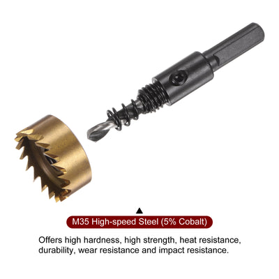 Harfington 28mm M35 HSS (High Speed Steel) Hole Saw Drill Bit for Stainless Steel Alloy