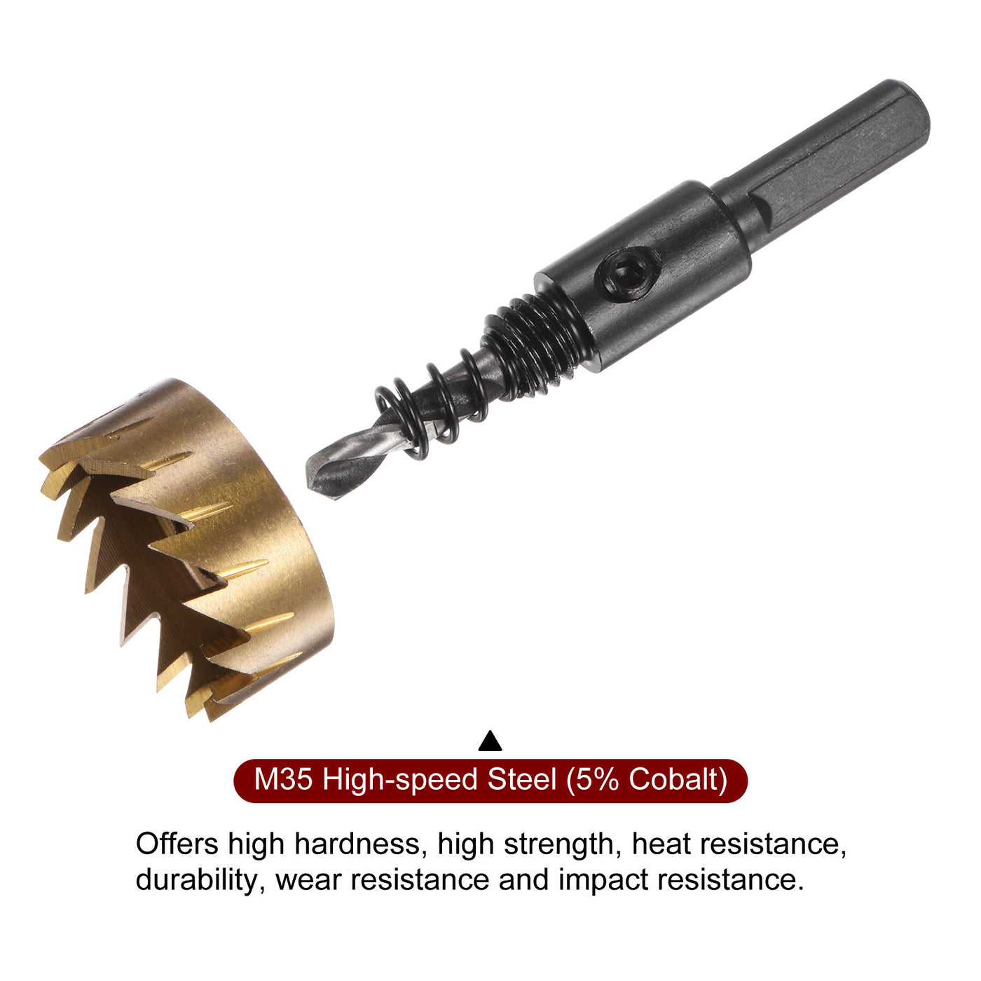 Harfington 30mm M35 HSS (High Speed Steel) Hole Saw Drill Bit for Stainless Steel Alloy