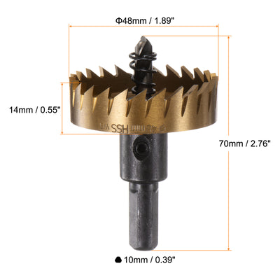 Harfington 48mm M35 HSS (High Speed Steel) Hole Saw Drill Bit for Stainless Steel Alloy