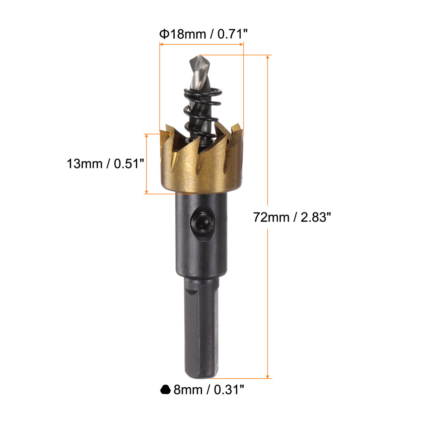Harfington 2pcs 18mm M35 HSS (High Speed Steel) Hole Saws Drill Bits for Stainless Steel
