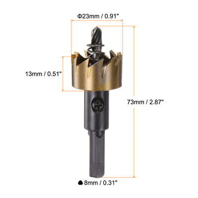 Harfington 2pcs 23mm M35 HSS (High Speed Steel) Hole Saws Drill Bits for Stainless Steel