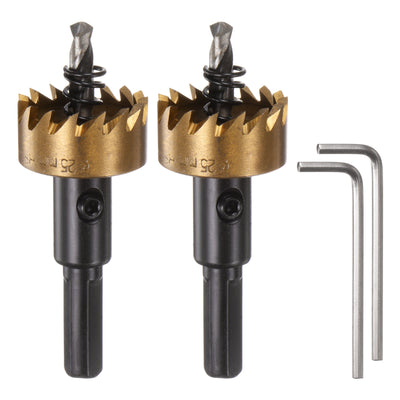 Harfington 2pcs 25mm M35 HSS (High Speed Steel) Hole Saws Drill Bits for Stainless Steel