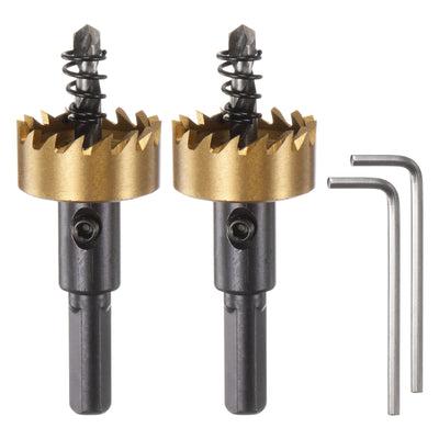 Harfington 2pcs 26mm M35 HSS (High Speed Steel) Hole Saws Drill Bits for Stainless Steel
