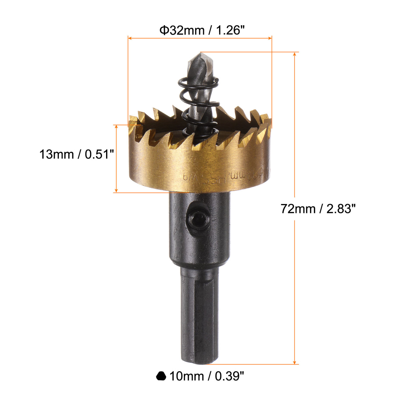 Harfington 2pcs 32mm M35 HSS (High Speed Steel) Hole Saws Drill Bits for Stainless Steel
