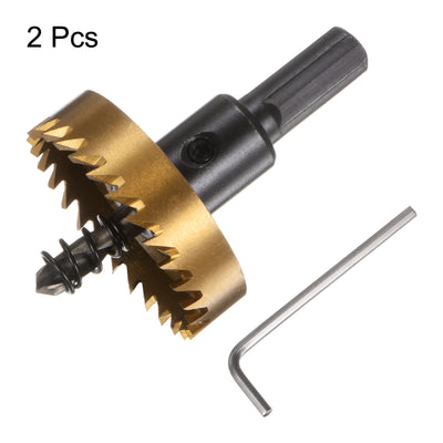 Harfington 2pcs 45mm M35 HSS (High Speed Steel) Hole Saws Drill Bits for Stainless Steel