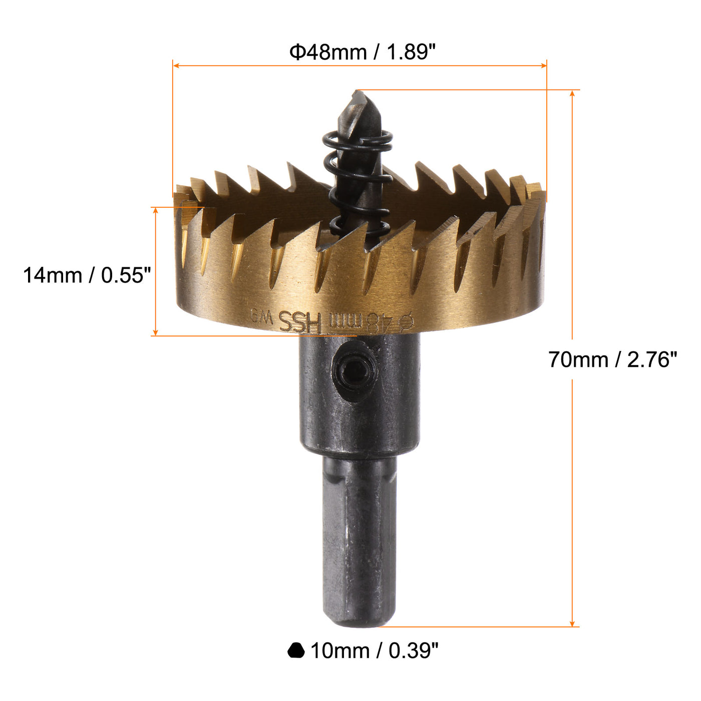 Harfington 2pcs 48mm M35 HSS (High Speed Steel) Hole Saws Drill Bits for Stainless Steel