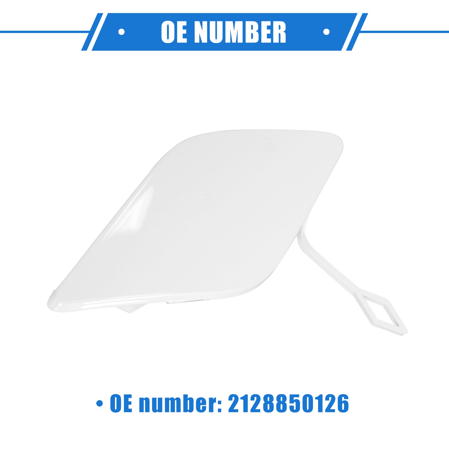 Front Bumper Tow Hook Cover For Mercedes-Benz E350/E550 (2010-2013) - Right Side Black ABS