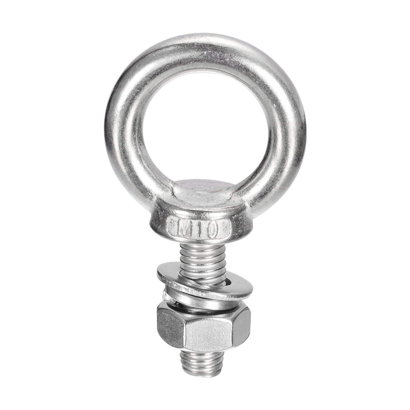 uxcell Uxcell Lifting Eye Bolt, 1 Set M10x30mm Eye Bolt with Nut Washer 304 Stainless Steel