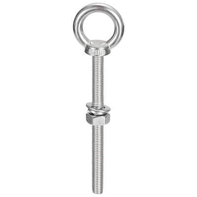 Harfington Uxcell Lifting Eye Bolt, 1 Set M10x120mm Eye Bolt with Nut Washer 304 Stainless Steel