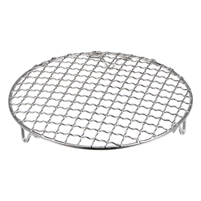 Harfington Round Cooking Rack 8" 201 Stainless Steel Barbecue Grill with 20mm Legs