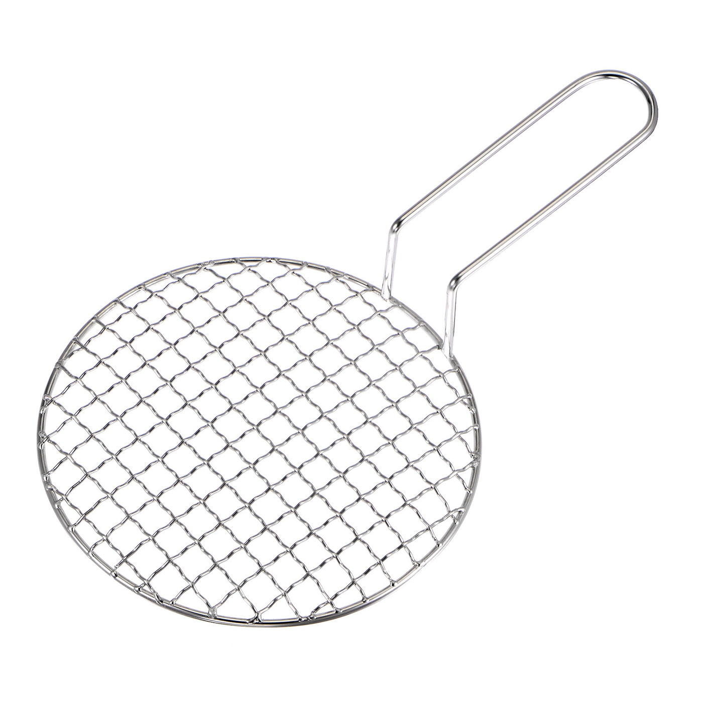 Harfington Stainless Steel Grill 7-inch Round Barbecue Mesh Outdoor Grill with Handle