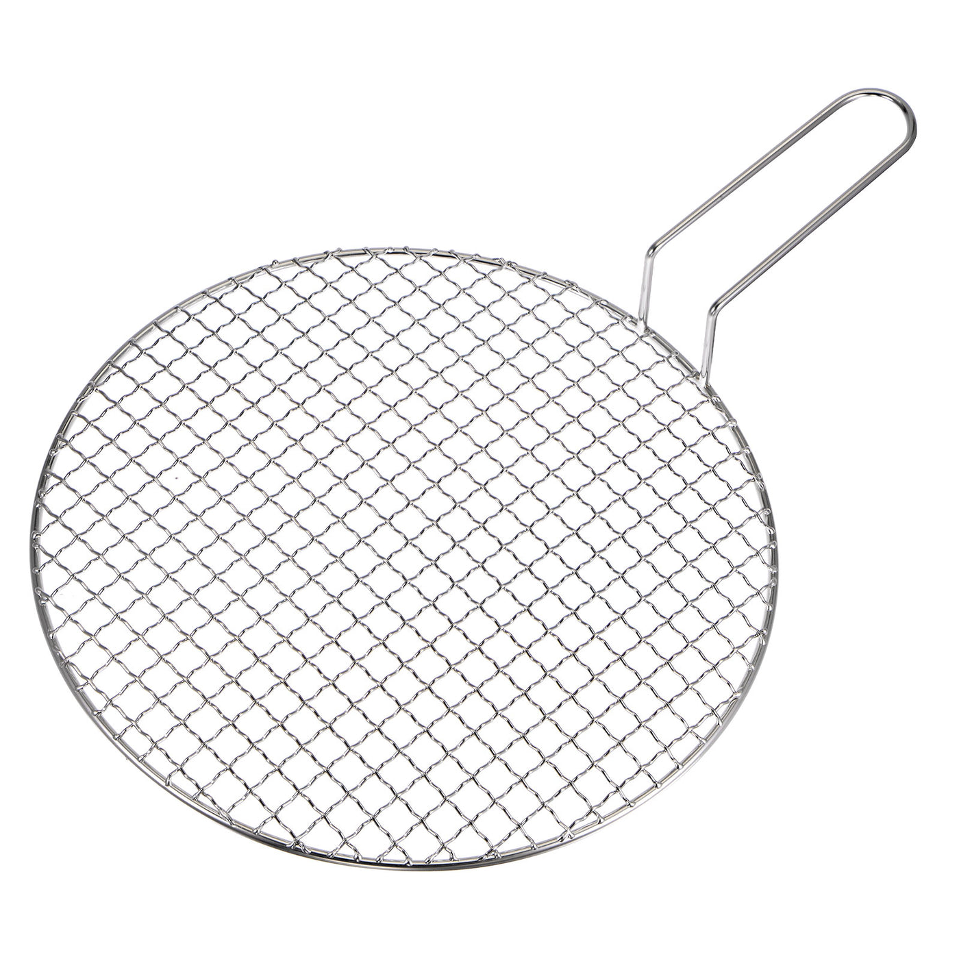 Harfington Stainless Steel Grill 11-inch Round Barbecue Mesh Outdoor Grill with Handle