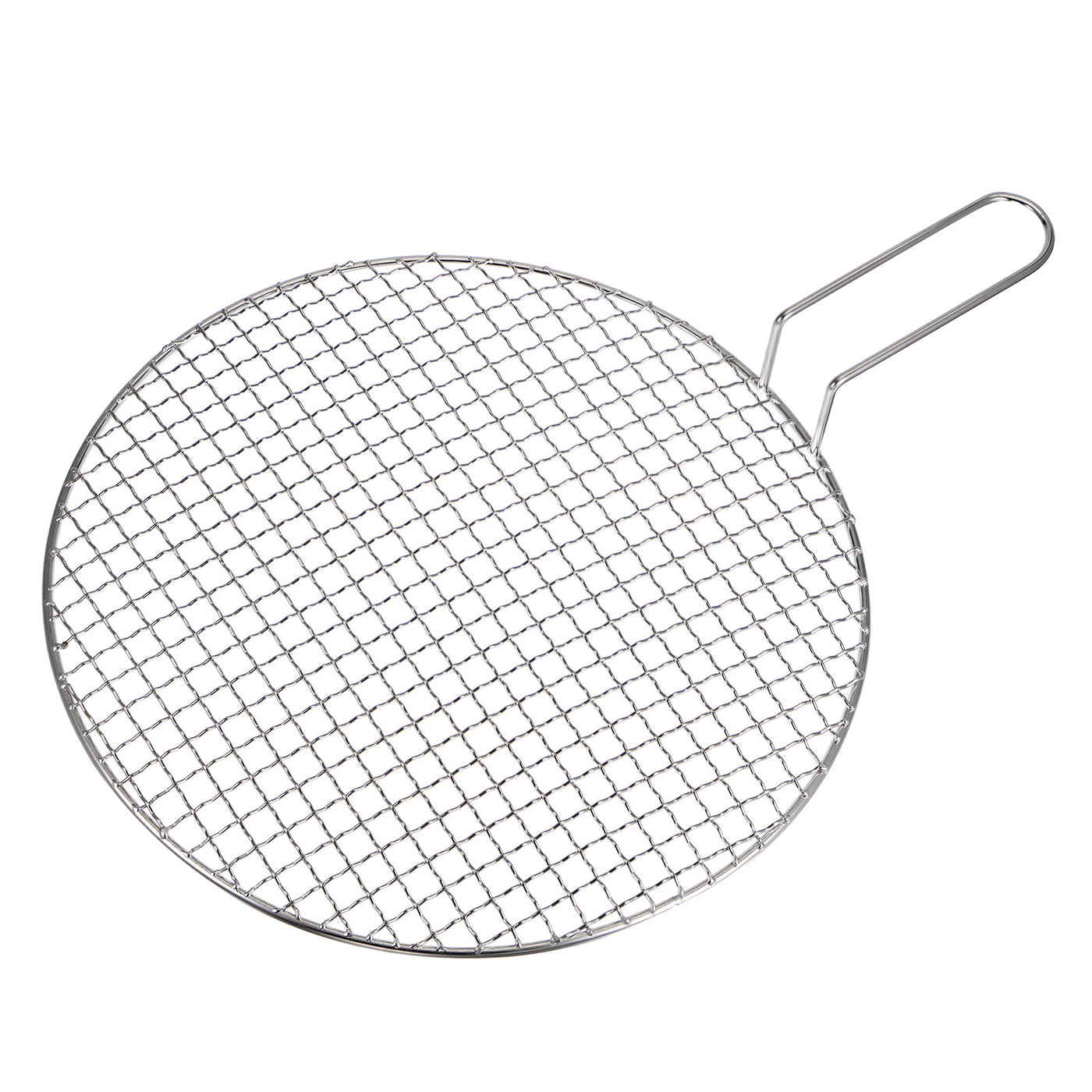 Harfington Stainless Steel Grill 13-inch Round Barbecue Mesh Outdoor Grill with Handle