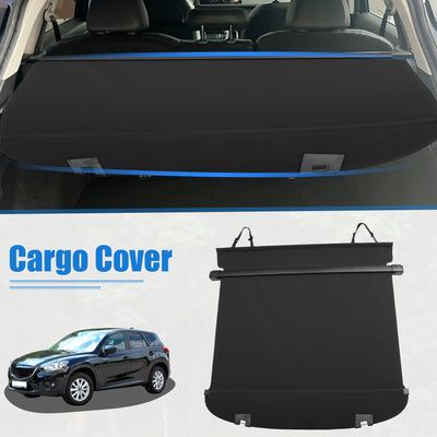 Harfington Retractable Cargo Cover for Mazda CX-5 2017-2023 Waterproof Non Slip SUV Rear Trunk Shielding Shade Black