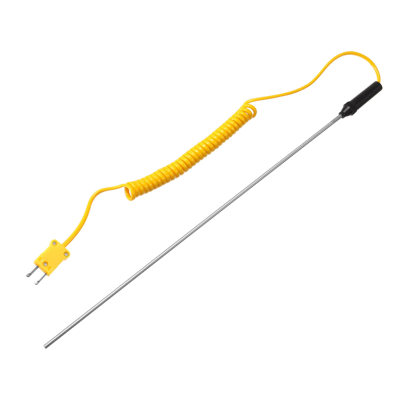 Harfington Surface Thermocouple 12" Probe K Type Yellow Coiled Wire -50 to 650C