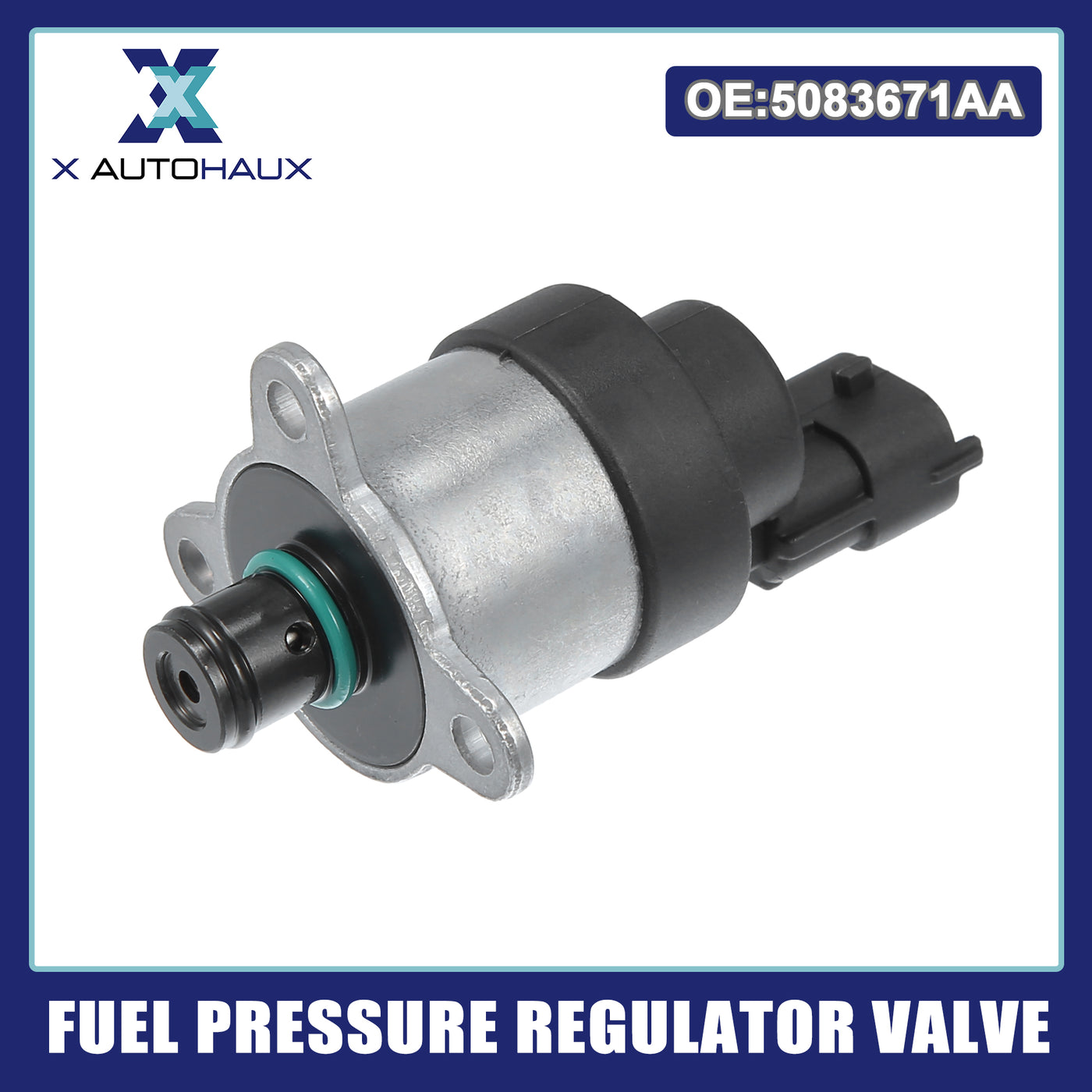 ACROPIX Fuel Pressure Regulator Valve Black Silver Tone Fit for CHRYSLER VOYAGER 2001-2007 - Pack of 1