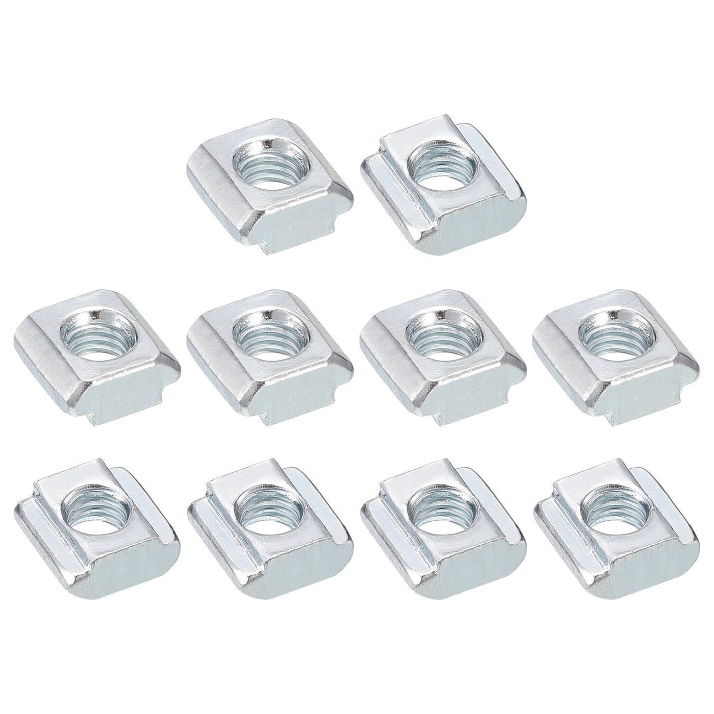 uxcell Uxcell T Nuts, 30pcs - Nickel Plated Carbon Steel T Slot Bolts, 2020 Series M5 Hammer Head Fastener, Sliding T Nuts for Aluminum Extrusion Profile (Silver)