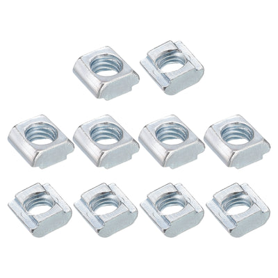 Harfington Uxcell T Nuts, 30pcs - Nickel Plated Carbon Steel T Slot Bolts, 2020 Series M6 Hammer Head Fastener, Sliding T Nuts for Aluminum Extrusion Profile (Silver)