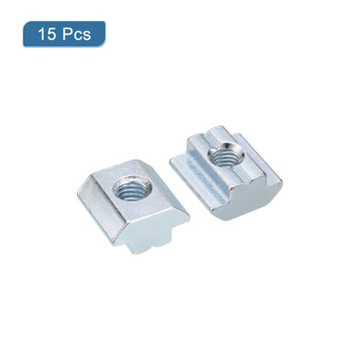 Harfington Uxcell T Nuts, Nickel Plated Carbon Steel T Slot Bolts, 4545 Series Hammer Head Fastener, Sliding T Nuts for Aluminum Extrusion Profile
