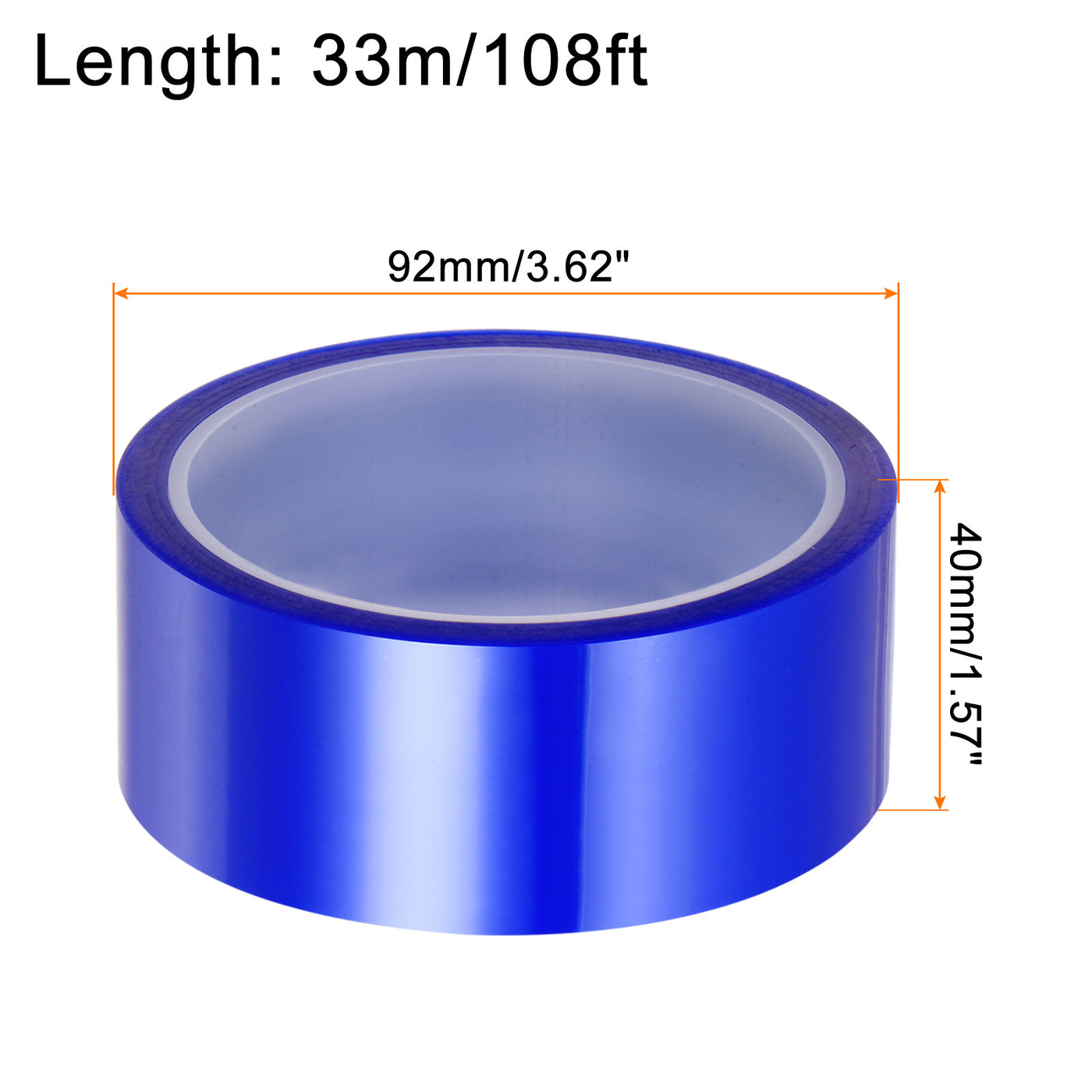 Harfington 2 Rolls Heat Tape High Temperature 40mmx33m(108ft) Sublimation Tape Blue