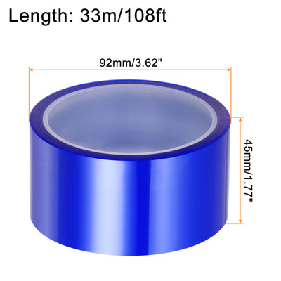 Harfington 2 Rolls Heat Tape High Temperature 45mmx33m(108ft) Sublimation Tape Blue