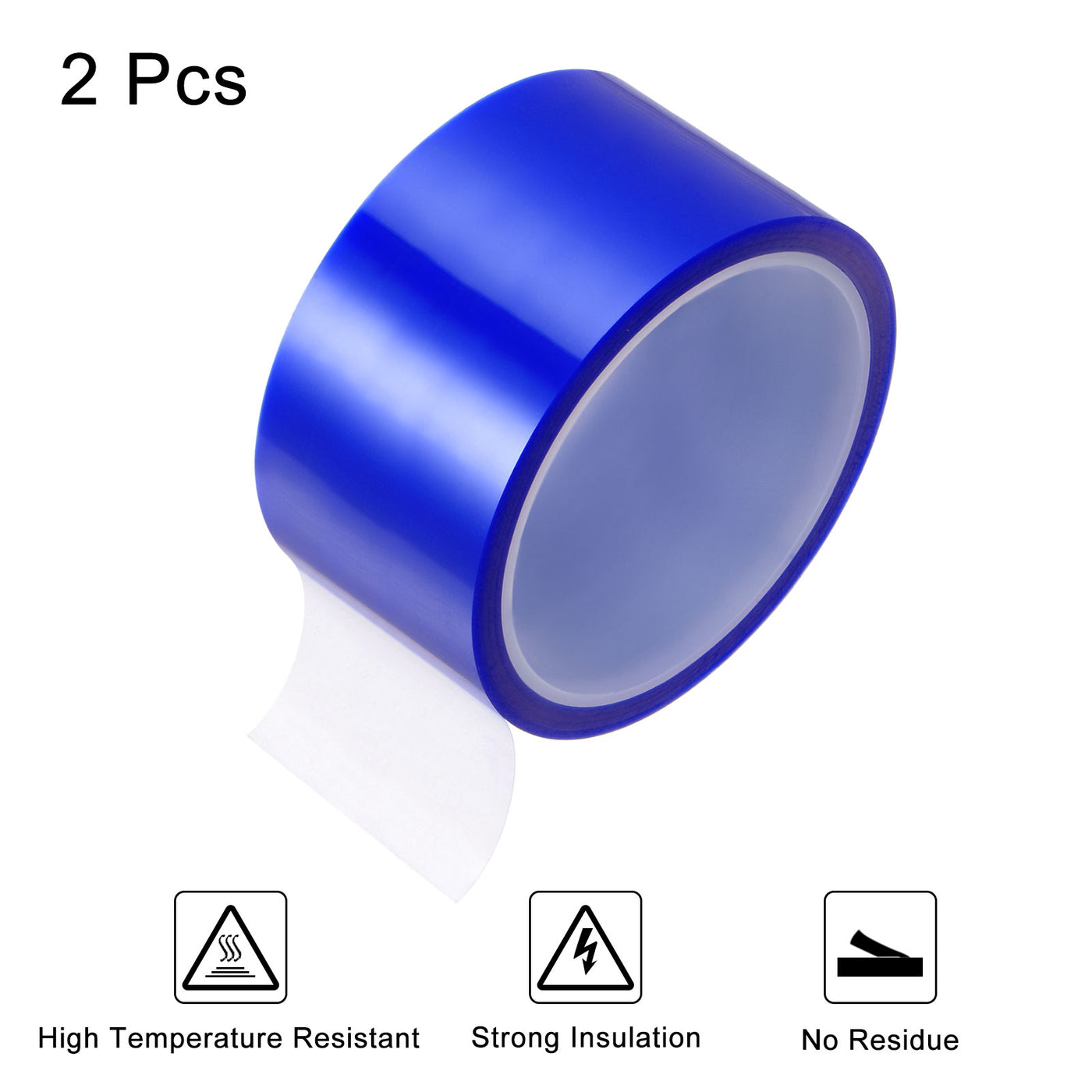 Harfington 2 Rolls Heat Tape High Temperature 50mmx33m(108ft) Sublimation Tape Blue