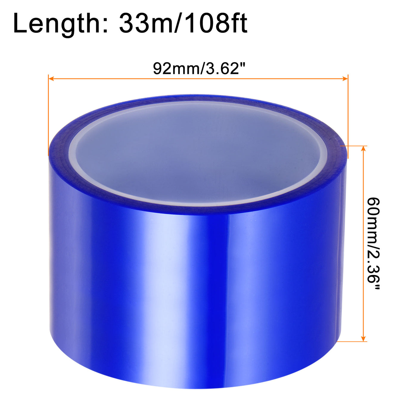 Harfington 2 Rolls Heat Tape High Temperature 60mmx33m(108ft) Sublimation Tape Blue