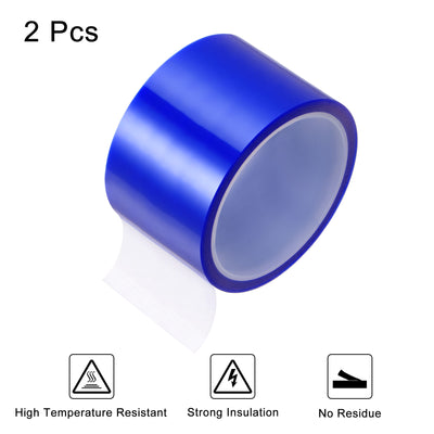 Harfington 2 Rolls Heat Tape High Temperature 60mmx33m(108ft) Sublimation Tape Blue