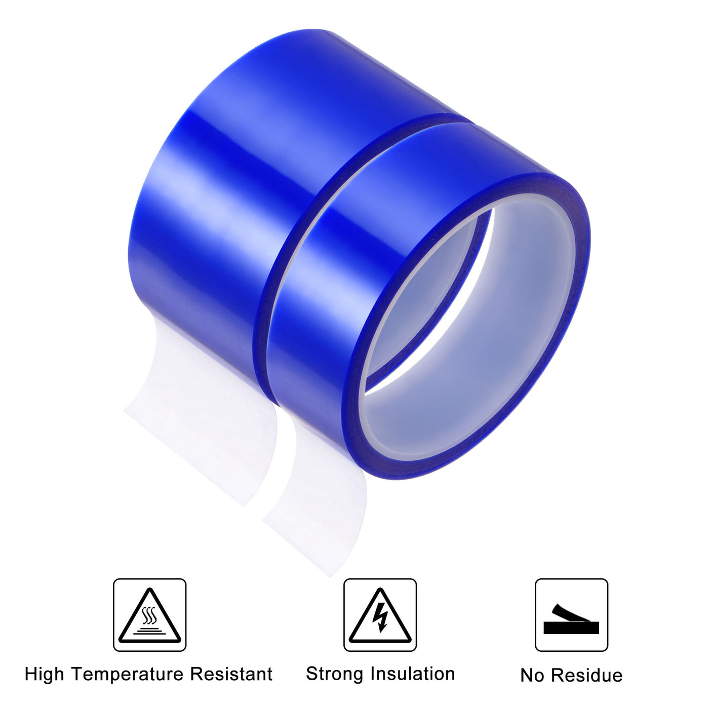 Harfington 2 Rolls Heat Tape High Temperature Heat Resistant Tape 30mm, 50mm Wide