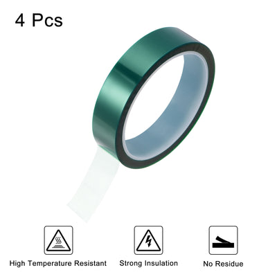 Harfington 4 Rolls Heat Tape High Temperature 20mmx33m(108ft) Sublimation Tape Green
