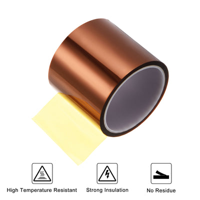 Harfington Heat Tape High Temperature 80mmx33m(108ft) Sublimation Tape Yellow