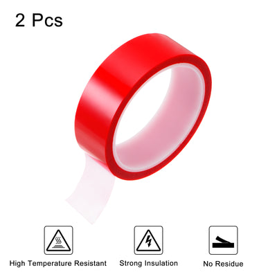 Harfington 2 Rolls Heat Tape High Temperature 30mmx33m(108ft) Sublimation Tape Red